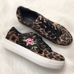 MADDEN GIRL Addie animal velvet platform sneaker